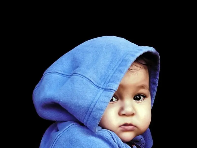 Blog 17 Infant in blue hoodie