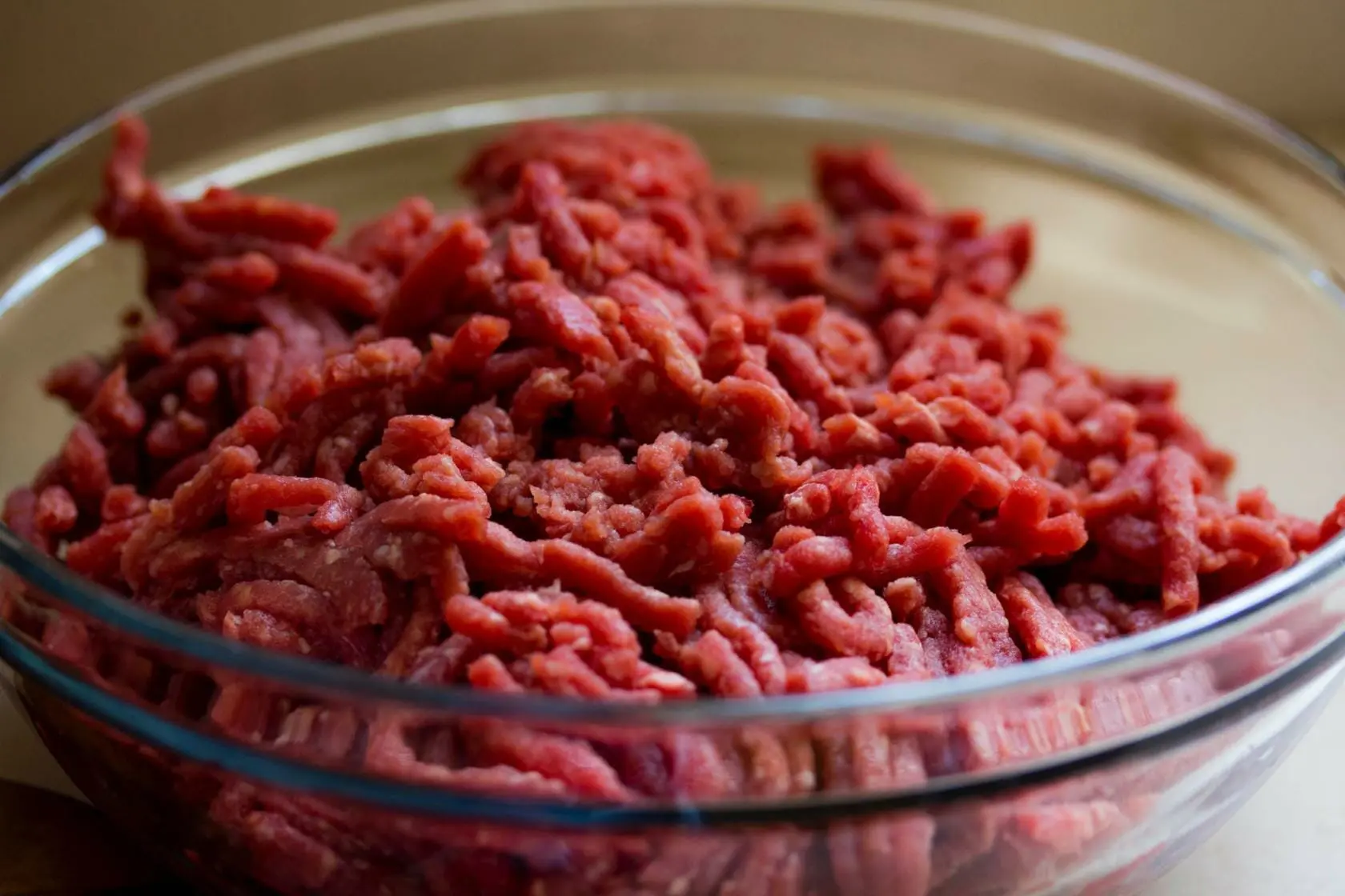 Blog 17 Ground beef in glass bowl