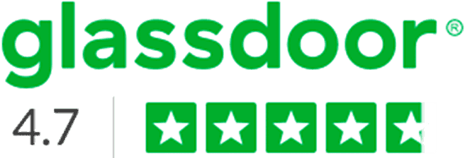 Glassdoor logo with a 4.7 star score