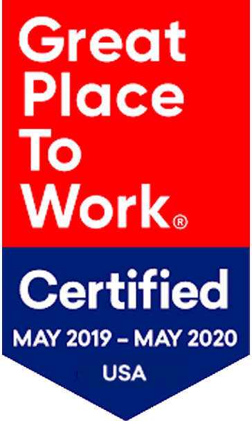 Accreditations - 2019 Great Places to Work Certified 2019-2020