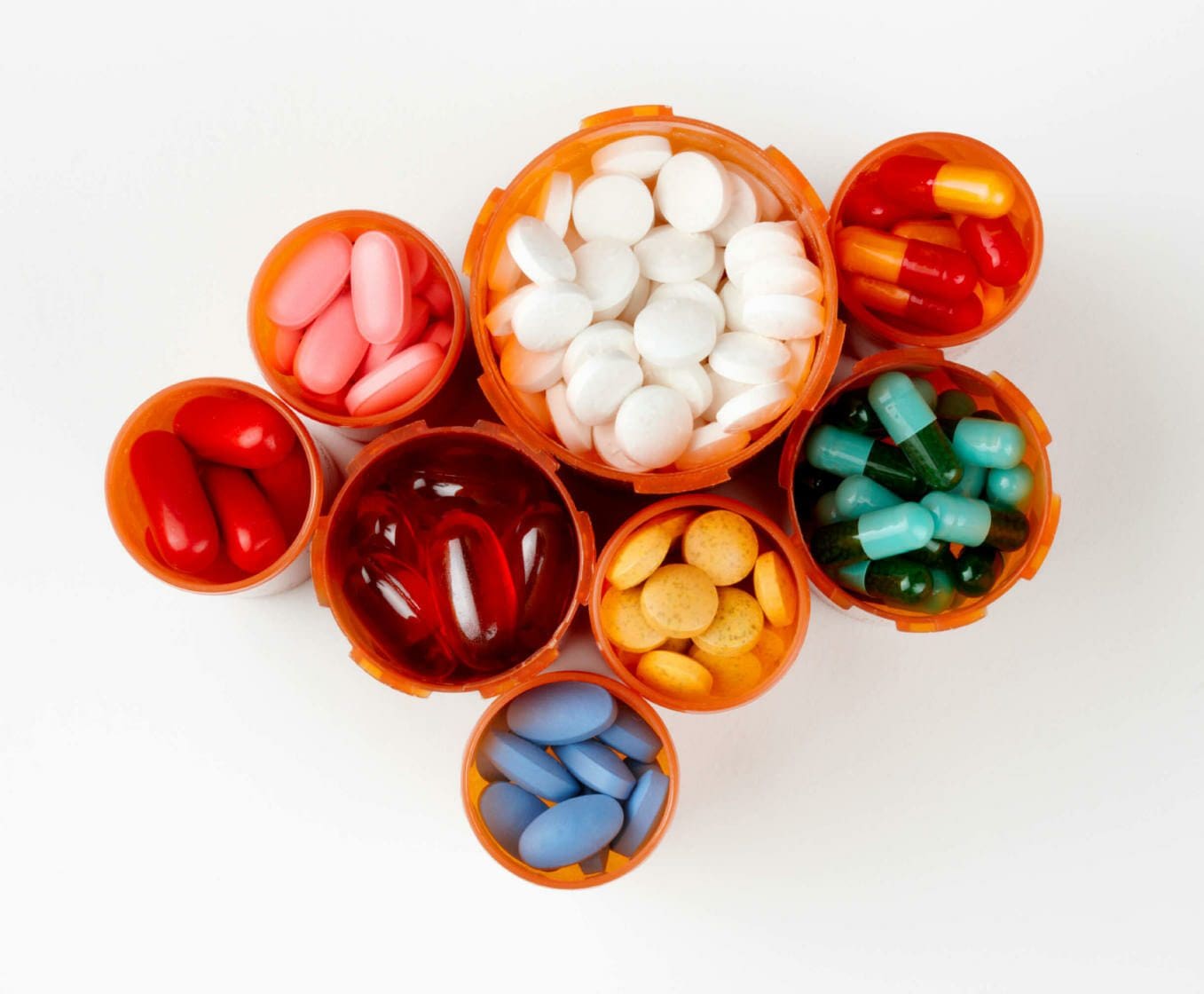 Rear-End Collisions in Texas: Who's Really at Fault? 10 several prescription bottles filled with colorfu pills and capsules
