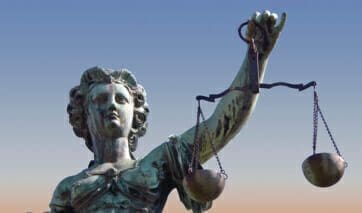 Themis statue holding scales