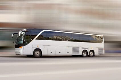 Americans Among 12 Killed in Mexico Tour Bus Crash 1 Tour bus with added motion blur