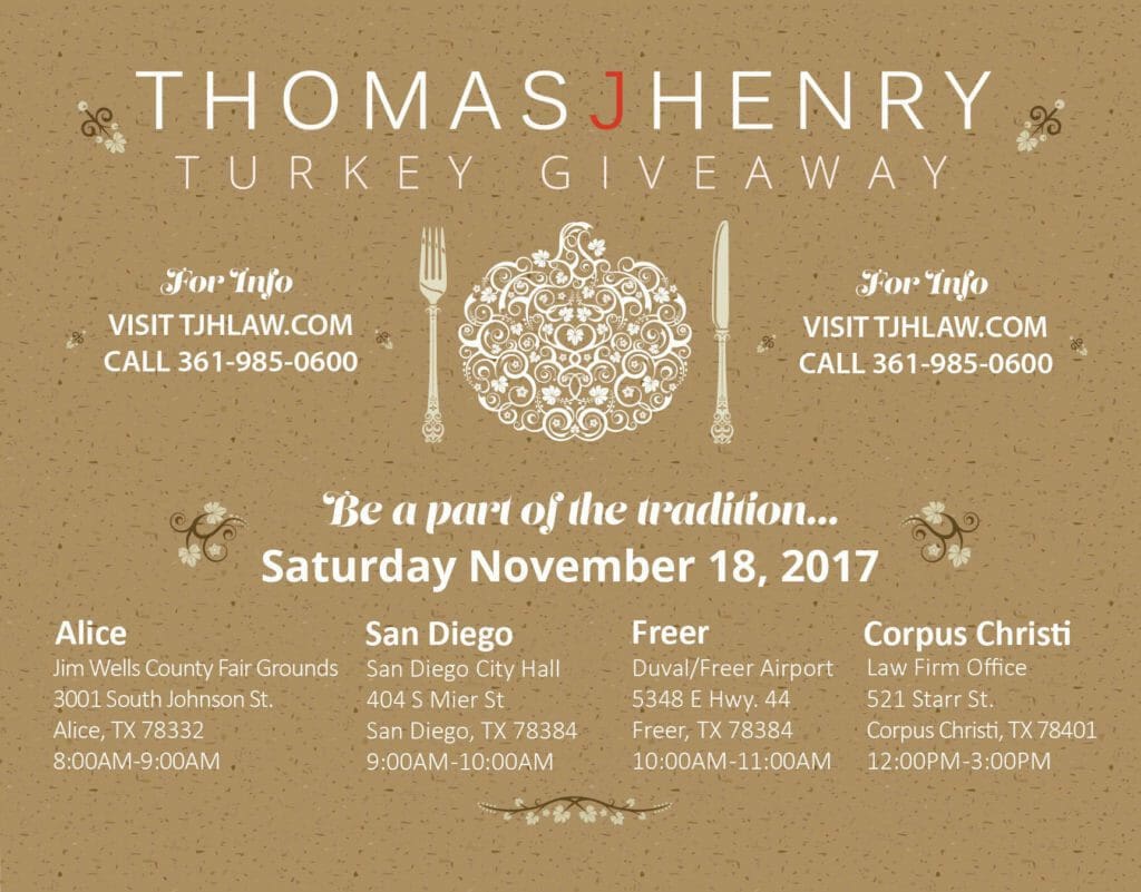 2017 Thomas J. Henry Turkey Giveaway – This Weekend TURKEY GIVEAWAY 2017